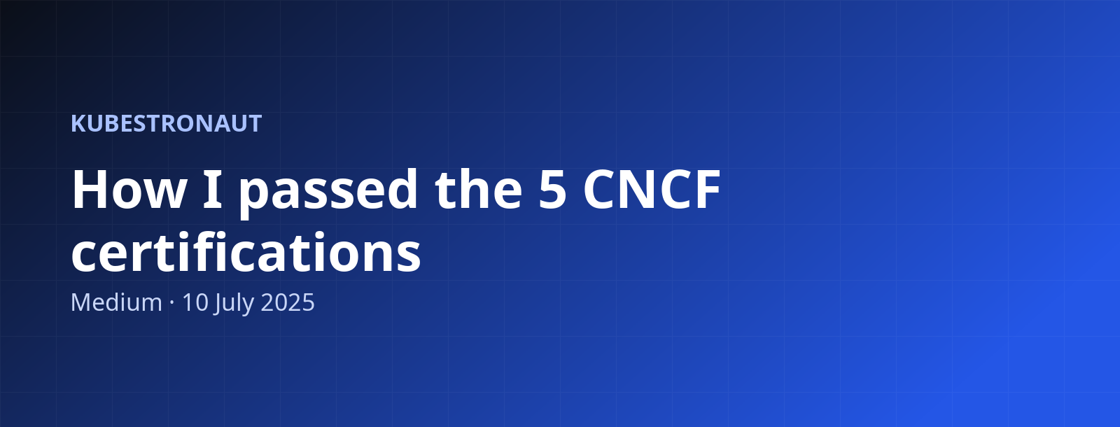 Featured image of post Cómo pasé las 5 certificaciones de la CNCF para ser Kubestronaut
