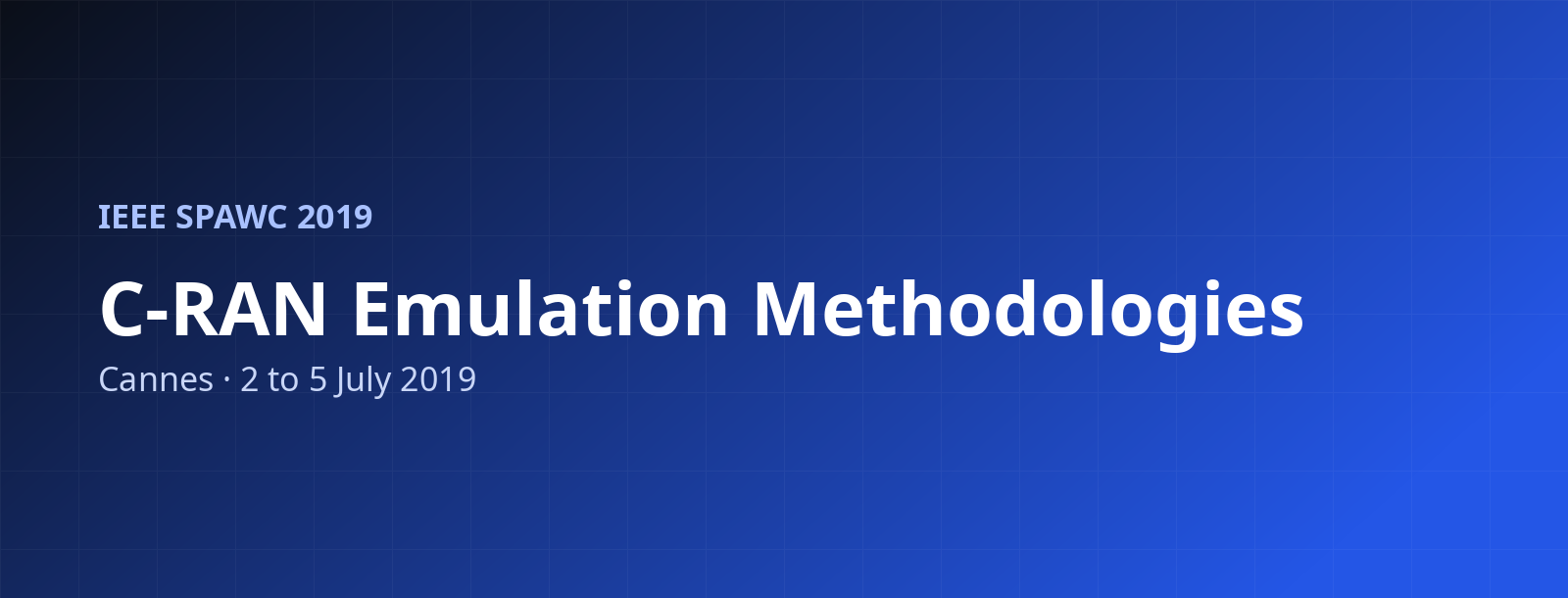 Featured image of post C-RAN Emulation Methodologies (IEEE SPAWC 2019)